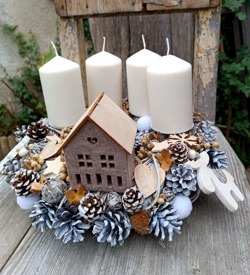 Přírodní adventní svícen — foto 5