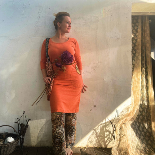 "Lady Fox IV", proužkované midišaty úplet — foto 5