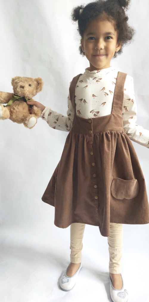 Manšestrové šatičky (pinafore) EPONA — foto 4