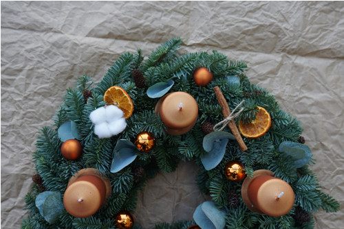 Adventní měděný věnec — foto 2