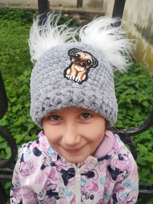 Žinylková čepička s pejskem — foto 3