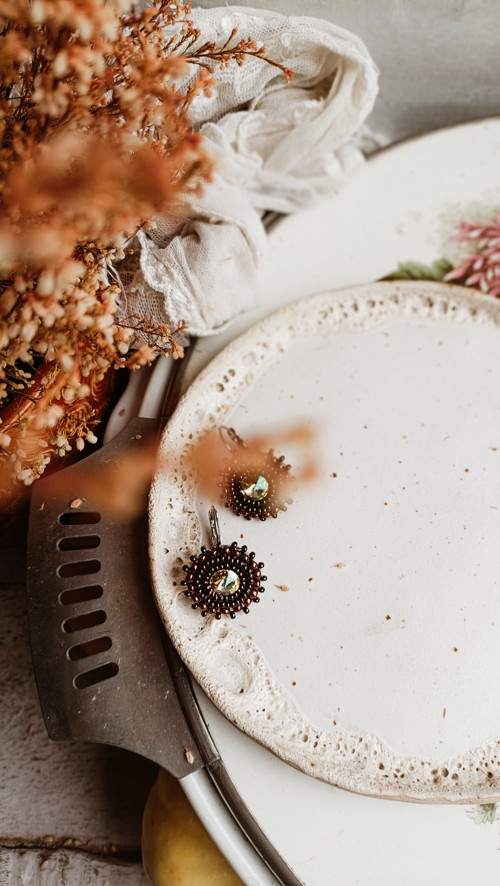 Mini earrings n.3 - vyšívané náušnice — foto 2