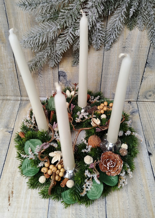 Adventní věnec v béžové — foto 5