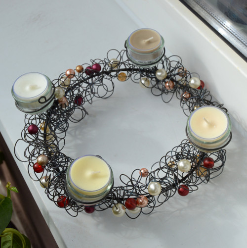 Svícen adventní krouceny 1. — foto 2