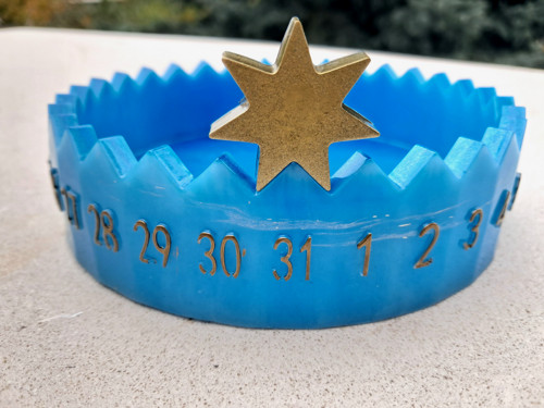 Miska s kalendářem modro zlatá — foto 6