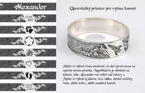 Ornamentálny prsteň s menom — foto 2