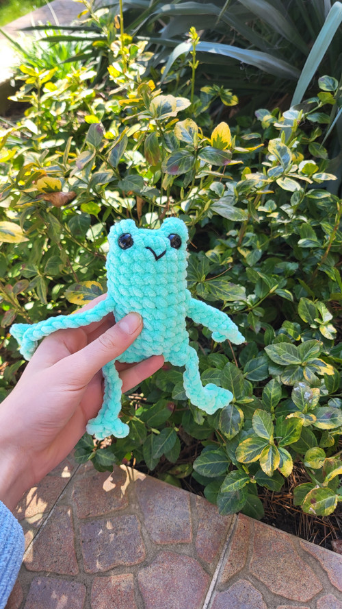 Háčkovaná Leggy frog — foto 2