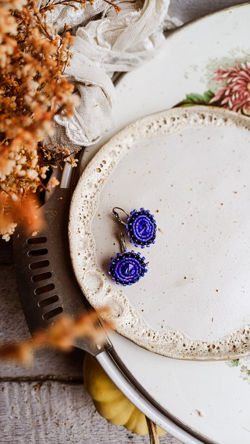 Mini earrings n.6 - vyšívané náušnice — foto 3