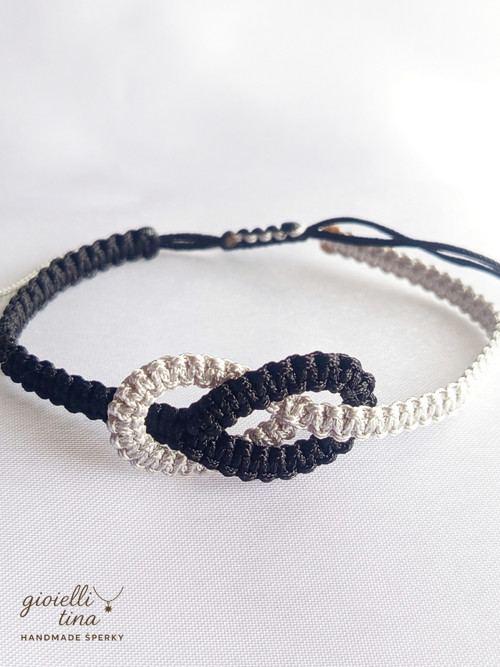 Macramé náramek "Jin a Jang" — foto 2