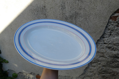 Červená a modrá...porcelánový tác — foto 6