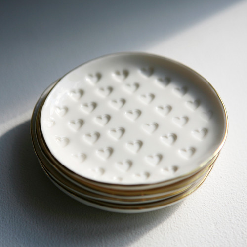 Talířek srdcový 9cm porcelán — foto 3
