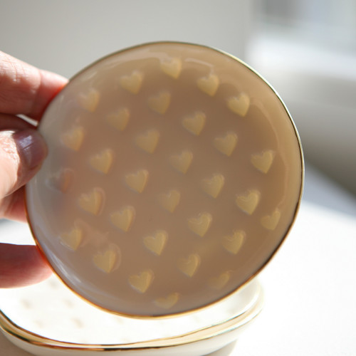 Talířek srdcový 9cm porcelán — foto 2