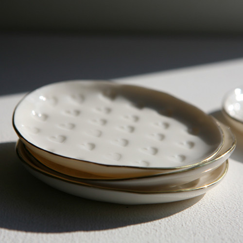 Talířek srdcový 9cm porcelán — foto 6