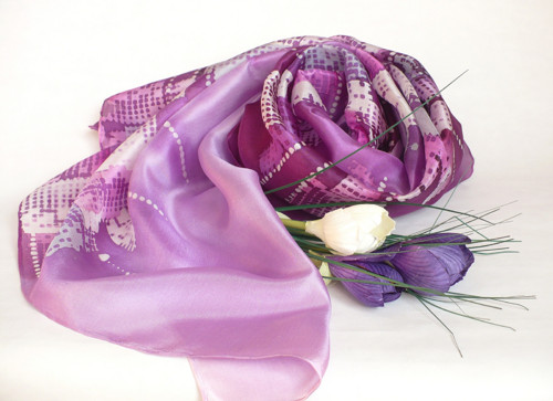 Hedvábný šátek Violet. — foto 5