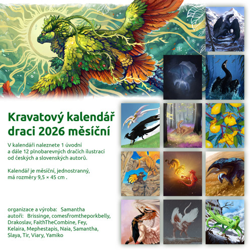 Kalendář Draci 2026 kravatový — foto 5