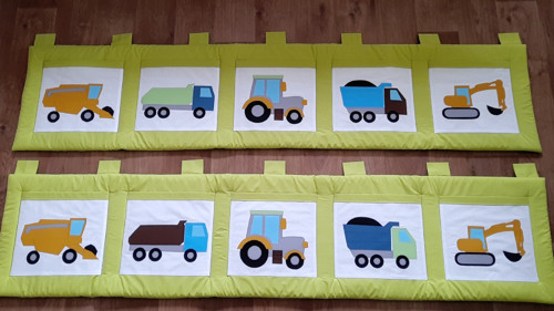 Kapsář - auta, traktor, stavební stroje...200x45cm — foto 3