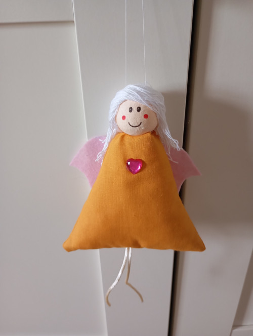 Anděl látkový oranžová — foto 2