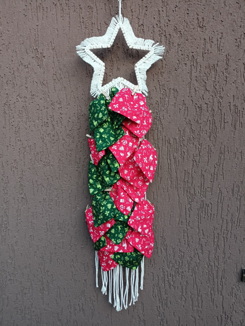 3 v 1 Adventní kalendář, Hvězda, macramé — foto 2