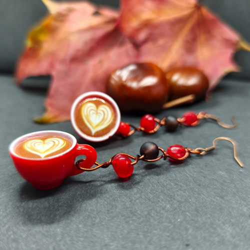Náušnice - cappuccino — foto 5