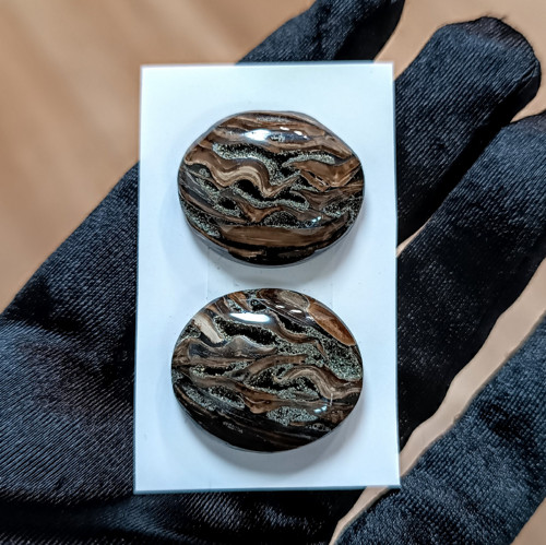 Simbircitový amonit s pyritem, ID 5172, 26x22 mm — foto 2