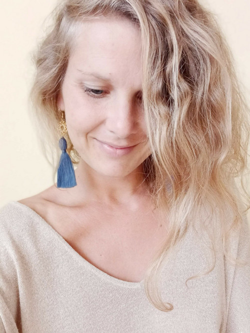 Boho náušnice Mír — foto 5