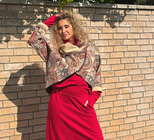 Kabátek netopýr indianský vzor — foto 3