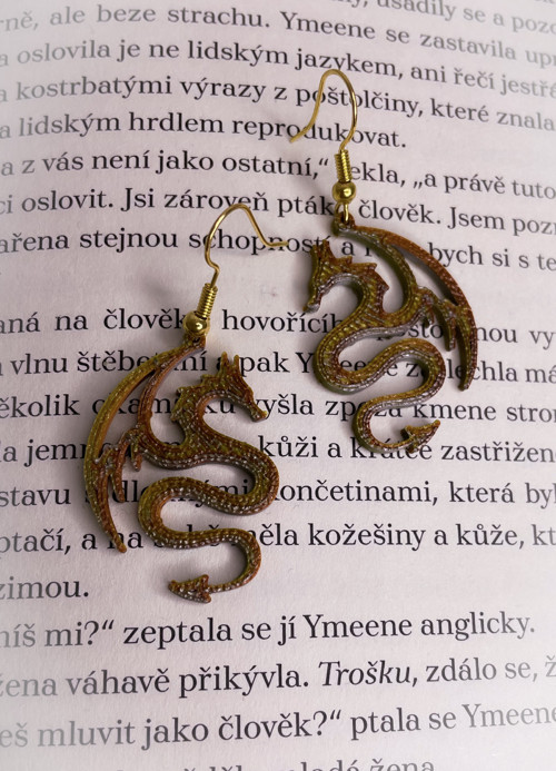 Náušnice Dračí zlaté — foto 3