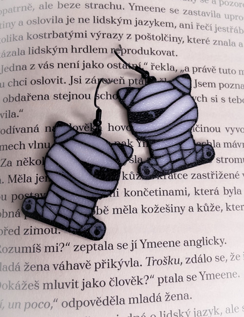 Náušnice kočičí mumie — foto 3
