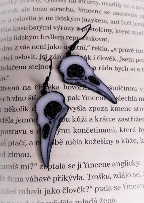 Náušnice love havraní lebka — foto 3