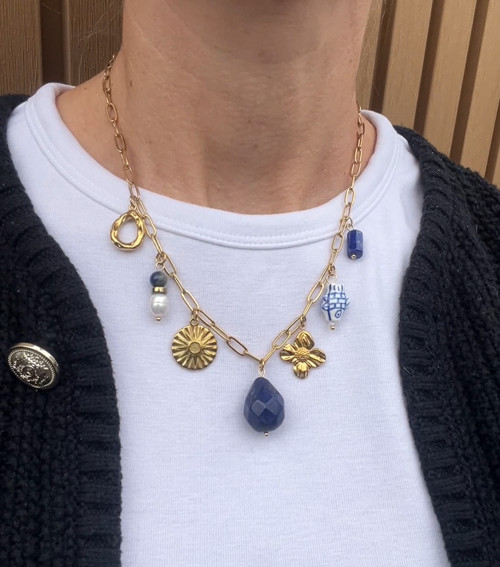 Náhrdelník s príveskami blue — foto 2