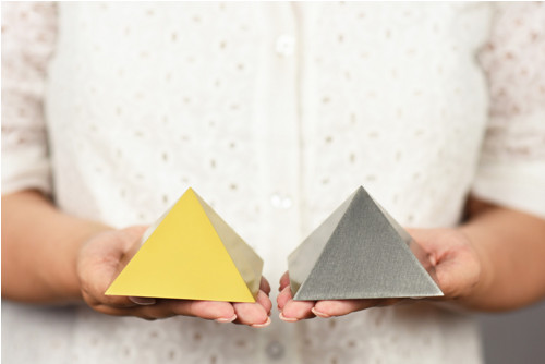 Pyramida 8x8 cm stříbrná — foto 2