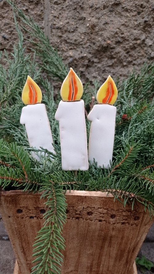 Keramický zápich svíčka — foto 2