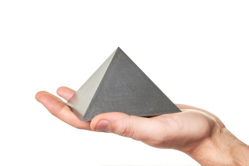 Pyramida 10x10 cm stříbrná — foto 2