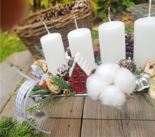 Adventní svícen v pečící formě — foto 2
