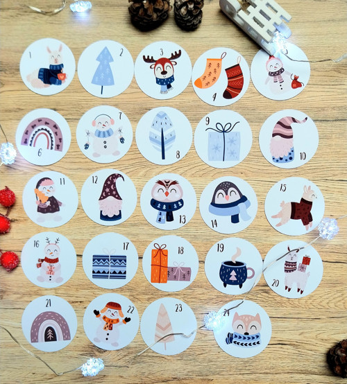 Samolepky - Adventní kalendář - lama — foto 3