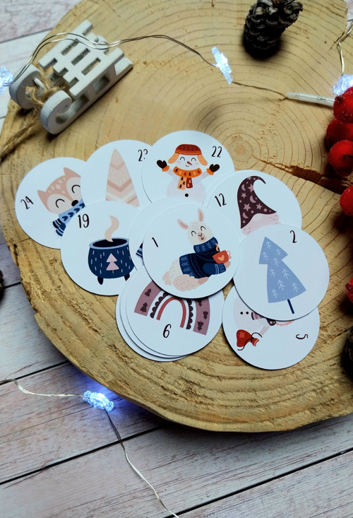 Samolepky - Adventní kalendář - lama — foto 5
