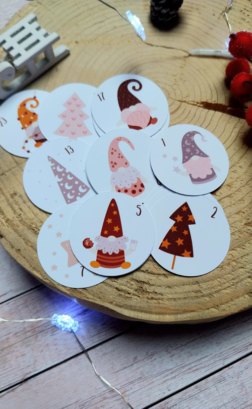 Samolepky - Adventní kalendář - trpaslík — foto 3