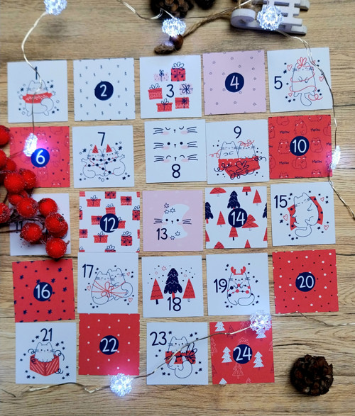 Samolepky - Adventní kalendář - kočky — foto 3