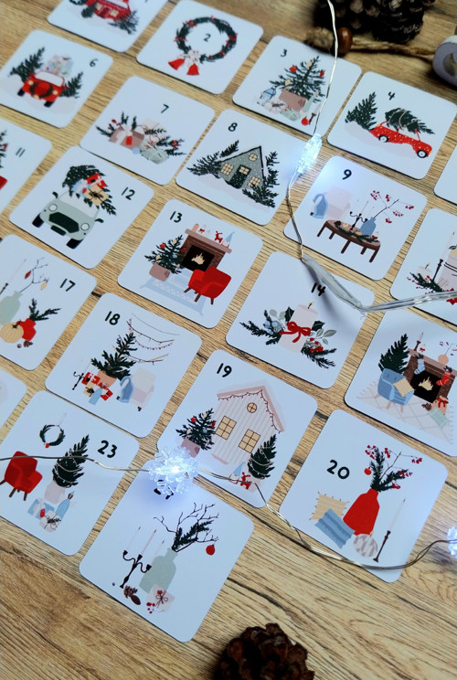 Samolepky - Adventní kalendář - domečky — foto 3