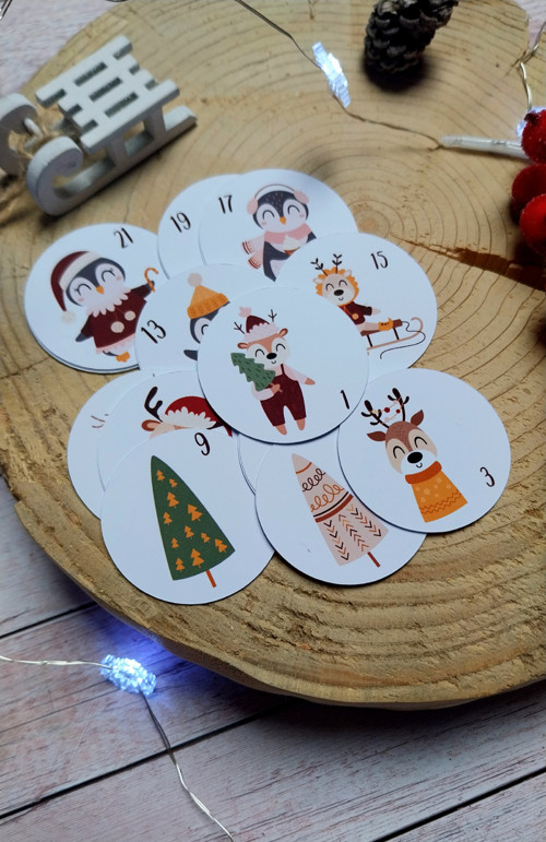Samolepky - Adventní kalendář - tučňáci — foto 2