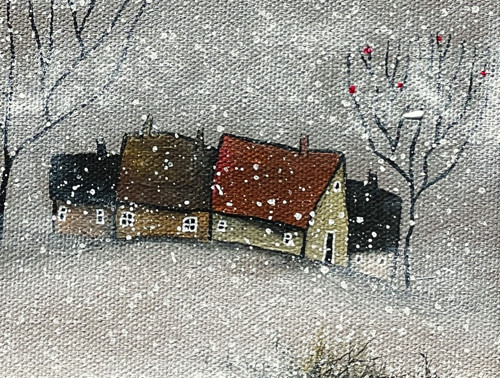 První sníh - 20x20cm — foto 3