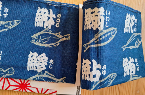 Tenugui bavlněné z Japonska Ryby — foto 2
