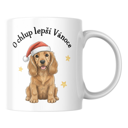 O chlup lepší Vánoce - kokršpaněl - Hrníček — foto 5