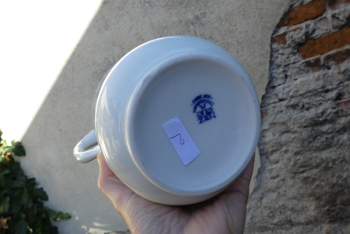 Modrý dotek...porcelánový džbán, Československo — foto 6