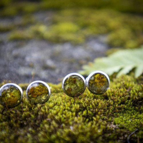 Náušnice - lišejník 10 mm — foto 3