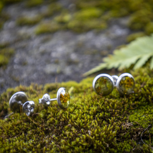 Náušnice - lišejník 10 mm — foto 4
