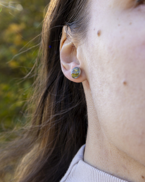 Náušnice - lišejník 10 mm — foto 6
