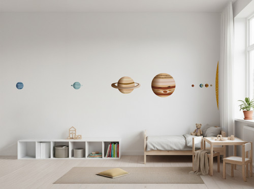 Samolepky planet na zeď (Slunce zleva) — foto 2