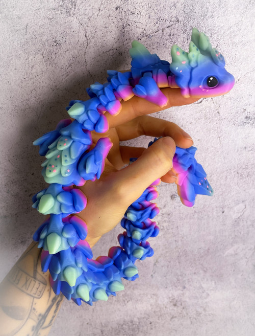 Flexi drak Rubikuro modro růžovo zeleny — foto 2