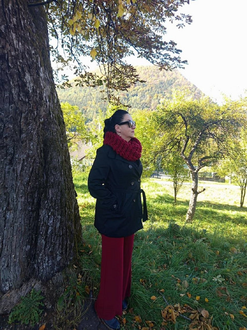 Horúce maliny háčkovaný nákrčník merino — foto 3